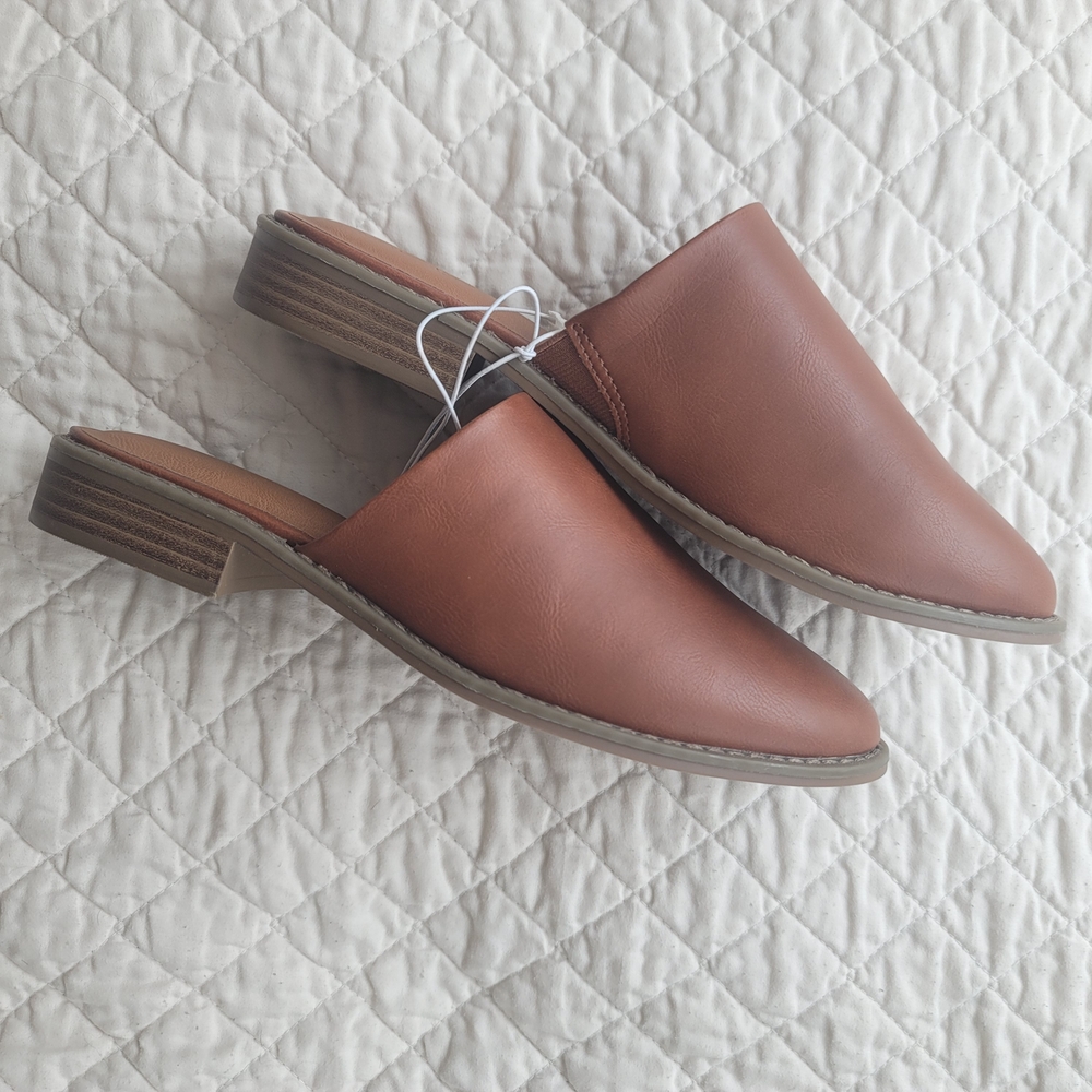 Universal Thread Women's Tan Brown Slip-On Mules